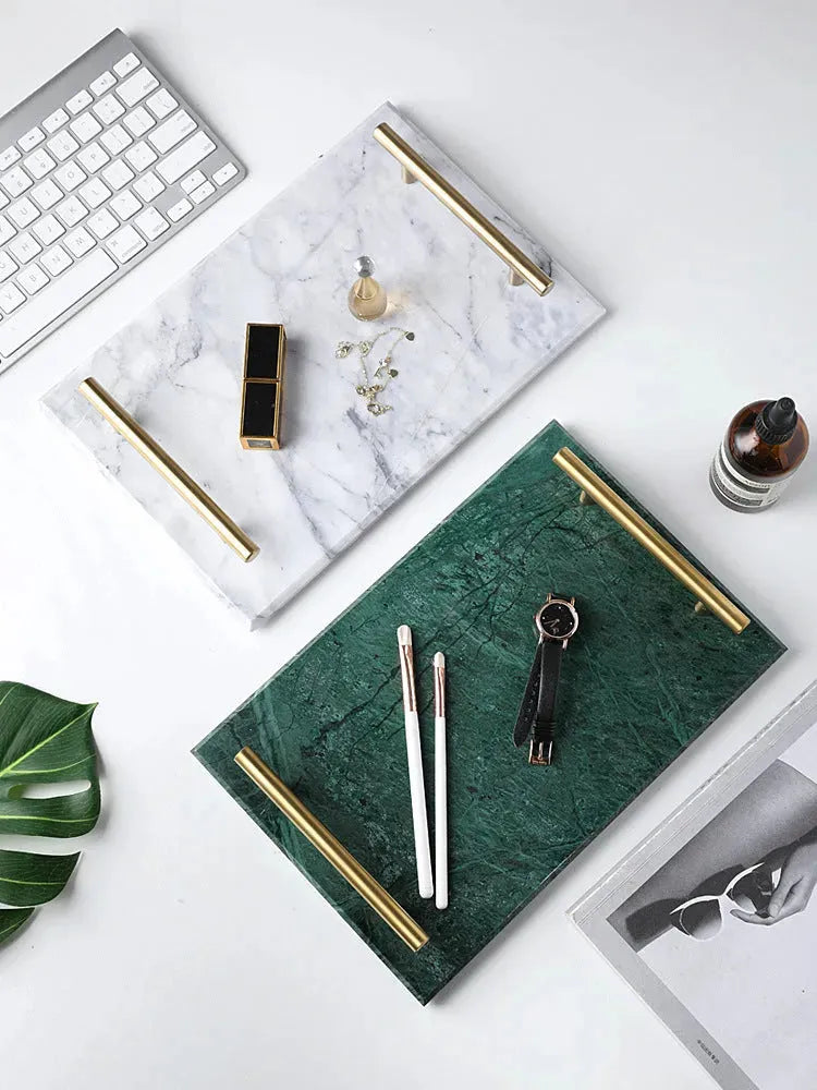 Marble Dessert Pastry Tray Display Tray Jewelry Storage Tray Tray Storage Tray - Bellarte Enchanté Marble Dessert Pastry Tray Display Tray Jewelry Storage Tray Tray Storage Tray